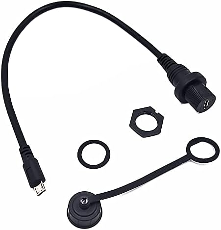 0.3 Meter USB 3.1 Type C Flush Mount Extension Cable – High-Speed 10 Gbps Data Transfer & 3 A Charging for Vehicle Dashboards, Boats, and Motorcycles – Durable Gold-Plated Connectors for Enhanced Performance and Compatibility