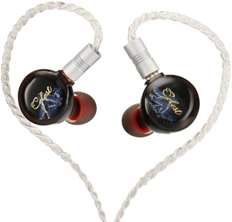 QOA Kinera Celest Premium Hi-Fi In-Ear Monitors – Superior SPD2.0 BA Driver Wired Earphones for Musicians, DJs & Sound Engineers, Durable Resin Construction with Customizable 2-Pin Detachable Cable in Striking Blue for Unmatched Comfort and Acoustic Precision