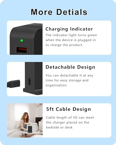 VPSUN 6-Port USB Charging Station – 50 W Rapid Multi-Device Charger for i Phone 15/14 Pro, Androids & Tablets – Space-Saving Tower Design for Home & Office – Smart Power Distribution for Optimal Charging Efficiency
