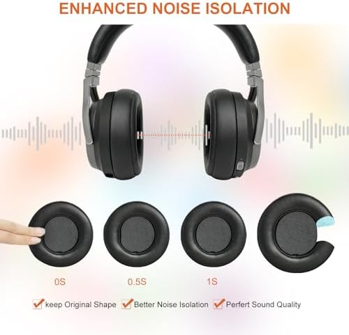 Premium Comfort Replacement Ear Pads for Corsair Virtuoso RGB Wireless SE XT Gaming Headset – Enhanced Memory Foam Cushions with Superior Breathability and Noise Isolation (Fabric Black) – Perfect for Long Gaming Sessions and Easy Installation