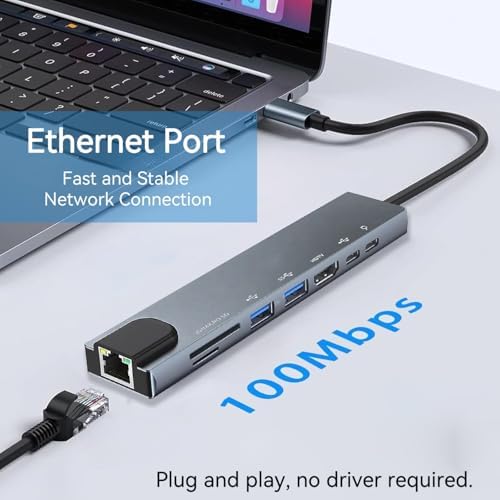 Elevate Your Workflow with the USB C to Dual HDMI Adapter – Ultimate Type C HDMI Splitter for Dual Monitor Setups, Featuring Fast USB 3.0 Hub and 100 W Power Delivery for Mac Book, Dell XPS, HP, Surface & Chromebook – Ideal for Multitasking and Professional Use