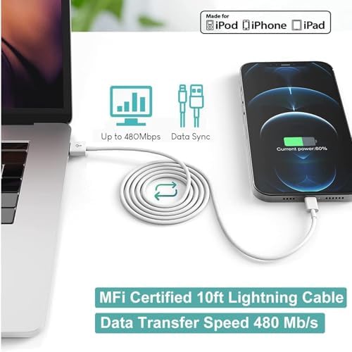 Swift Charge 20 W USB-C Charger for i Phone 15 & i Pad – 6 FT Cable Included – Rapid Power Solution for i Phone 16 Pro Max, i Pad Pro, Mini & Air – Lightweight, Durable, and Versatile Charging Block for All Your Devices – Say Goodbye to Long Wait Times with Enhanced Compatibility and Safety Features