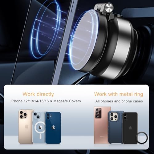 Versatile Electric Suction Cup Phone Mount – Foldable Magnetic Holder for i Phone 16/15/14/13/12 – Hands-Free Convenience for Car, Shower, and Smooth Surfaces – 360-Degree Rotation and Enhanced Stability for Effortless Access