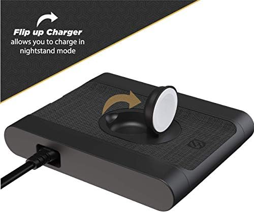 Scosche BLQP-XTSP Base Lynx Modular Qi-Certified Wireless Charging Hub – Fast, Customizable Charging Solution with Safety Features for Home and Office – Sleek Design for Effortless Device Powering and Enhanced Compatibility