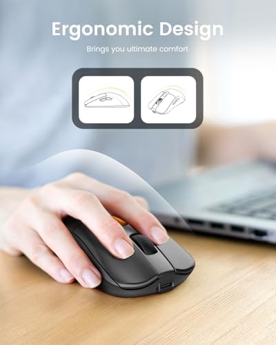 Proto Arc Rechargeable Wireless Mouse Jiggler – USB-C Slim Portable Device Mover for Laptop, Mac, i Pad & PC – Stay Active and Productive Effortlessly – Ideal for Multitasking & Presentations – Enhanced Compatibility & Long-Lasting Power