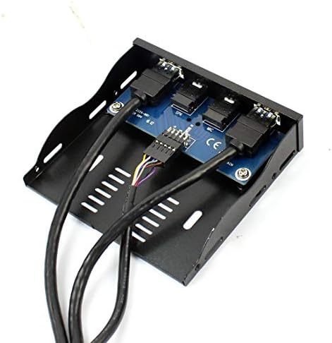Enhance Your Desktop with the JMT USB 3.0 Front Panel Bracket: Dual High-Speed Ports, HD Audio Connectors, and Sleek Silver Design for Effortless Connectivity and Performance