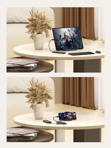 Elevate Your Productivity with the Lemorele 6-in-1 Dual Monitor Docking Station – Ultimate USB C Hub Adapter Featuring Dual 4 K HDMI, Lightning-Fast 5 Gbps USB 3.0 Ports, and 100 W Power Delivery for Laptops like Dell, Lenovo, HP, Mac Book, and Surface – Effortless Plug and Play Connectivity for a Streamlined Workspace Experience