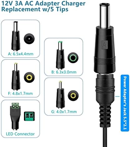 12 V 3 A Universal Power Adapter for Bluetooth and PC Speakers – Compatible with DOSS Sound Box XL, Braven BRV Series & Bose Companion II/III – Reliable Charger Cord for Optimal Sound Performance and Durability