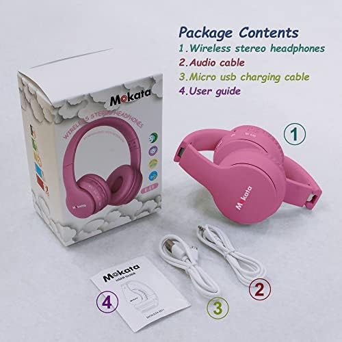Vibrant Purple Bluetooth Headphones for Kids – Ultimate 60-Hour Playtime, Safe Volume Limiting, Foldable Over-Ear Design, Microphone & AUX Input – Perfect Wireless Headset for School, Home, and Travel Fun