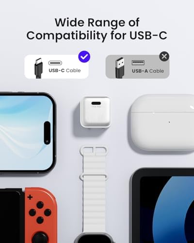 Ultra-Fast 30 W Ga N III USB-C Wall Charger Pack – Advanced PD3.0 & PPS Technology for i Phone 16/15, Galaxy, i Pad – Foldable & Portable Power Block Compatible with Mag Safe – Perfect for Home, Office, and Travel Use