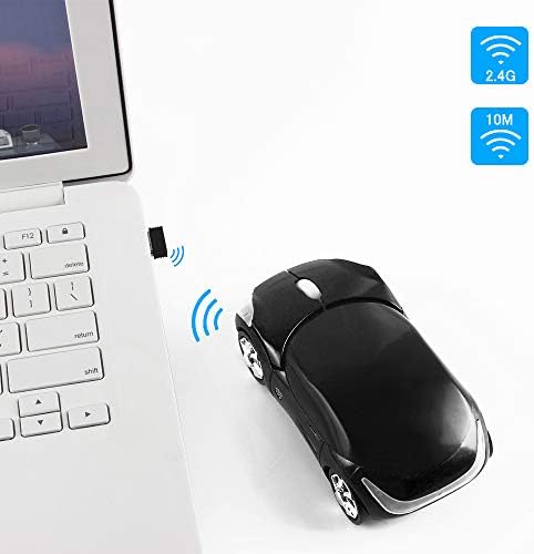 Vibrant Pink Car-Shaped Wireless Mouse for Small Hands – 2.4 GHz Ergonomic Optical Gaming Mouse with USB Receiver – Perfect for Kids, PC, and Laptop Use – Fun and Functional Computer Accessory