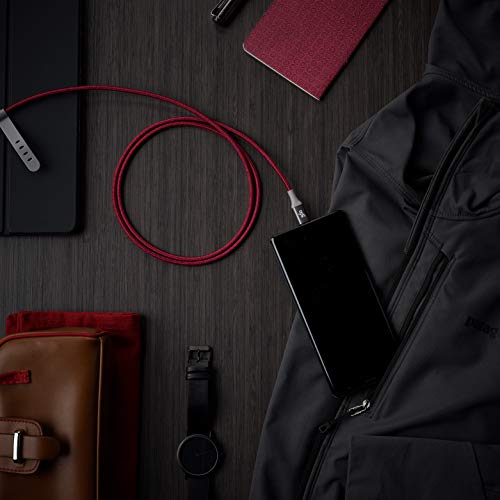 Premium 4 ft Braided USB-C to USB-A Charging Cable by 360 Electrical Habitat | Fast Charging Cord for Phones, Tablets & Laptops | Durable Tangle-Free Design in Navy | Enhanced Compatibility for Seamless Power-Up Experience