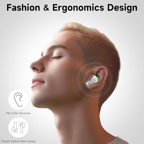 Discover the aigo True Wireless Earbuds: Cutting-Edge Bluetooth 5.4 Headphones with Touch Controls, Water-Resistant Design, and Dual-Microphone Clarity – Vibrant Super Shine Yellow with Convenient Neck Lanyard for Effortless On-the-Go Listening and Enhanced Audio Quality.