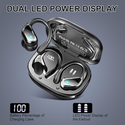 Unleash the Ultimate Audio Power with Rulefiss Bluetooth 5.4 Wireless Sport Earbuds – 75 Hours of Uninterrupted Sound, Advanced Noise Cancellation Technology, and IP7 Waterproof Rating for Unmatched Durability – Perfectly Designed for Active Lifestyles, Gym Enthusiasts, and Outdoor Adventurers Seeking Comfort and Superior Performance.
