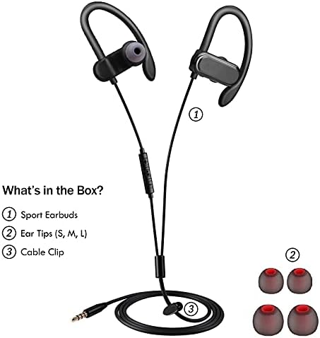 Wired 3.5 mm In-Ear Earbuds with Boom Mic – Ultimate Gaming Headset for Xbox, PS5, and Mobile Devices | Lightweight Design with Secure Wrap-around Hooks for Extended Comfort and Enhanced Audio Performance | Perfect for Gamers and Music Lovers | Exceptional Compatibility and Speed