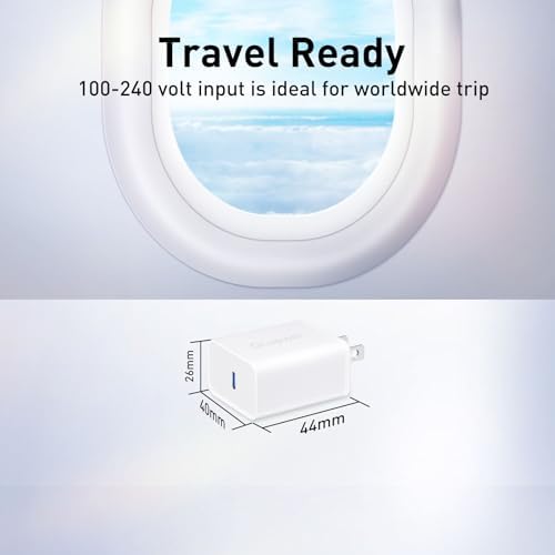 Ocupwei 20 W USB C Fast Charging Block – Dual Pack PD 3.0 Power Adapter for i Phone 16/15/14/13/12/11, i Pad, Samsung & Google Devices – Compact & Reliable Wall Charger with Built-In Safety Features for Home & Travel