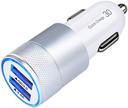 Rapid Charge Dual Port Car Charger – 30 W 5.4 A USB Adapter for Smartphones & Tablets – Universal Compatibility for i Phone, Samsung, LG & More – Compact Travel-Friendly Design with Overcharge Protection Features – Efficient Power Delivery for On-the-Go Charging