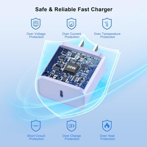 Power Up Your i Phone 16/15: 10 FT Fast Charging Cable Duo with 20 W USB-C Wall Chargers – Ultimate Connectivity for Your i Phone 16 Plus, Pro, Max, and 15 Series – Extended Reach and Rapid Charge Efficiency for On-the-Go Power Solutions