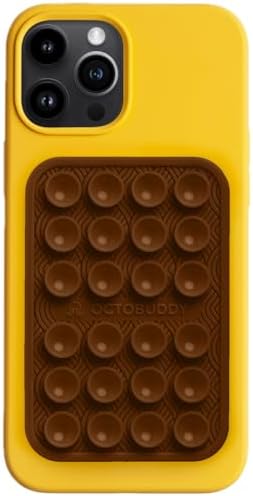 Revolutionize Your Content Creation with the Textures Ripples Silicone Suction Phone Case – Hands-Free Mounting Solution with 24 High-Performance Suction Cups for Effortless Selfies & Video Recording – Compact 2.6″ x 3.9″ Size in Bold Canary Yellow – Perfect for Vloggers and On-the-Go Documentarians – Ultimate Compatibility and Easy Application