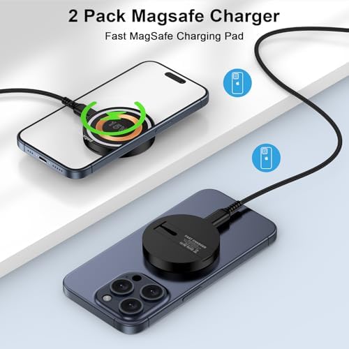 Samsung S25 S24 15 W Fast Wireless Charging Pad – Magnetic Mag Safe Station for Galaxy S Series & Pixel Devices – Compact, Efficient, and Safe Charging Solution for Home & Office Use – Elevate Your Power Experience