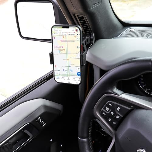 BESTAOO Premium Adjustable Dash Phone Mount for 2021-2025 Ford Bronco – Essential Driver-Side Cell Phone Holder for Effortless Navigation & Communication – Superior Stability with Universal Smartphone Compatibility