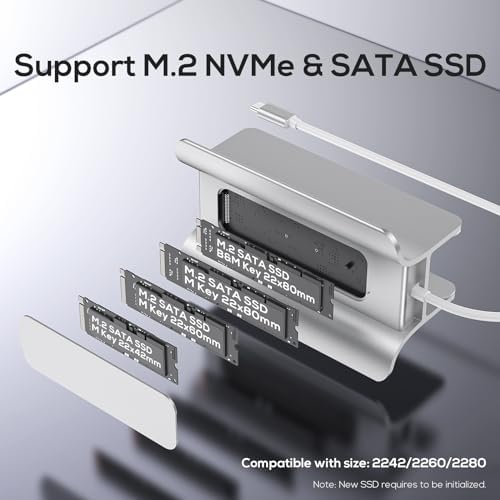 Transform Your Mac Mini with the Ultimate 5-in-1 USB C Hub Adapter – High-Speed Docking Station Featuring 10 Gbps Transfer, Dual USB C Ports, M.2 NVMe SSD Compatibility, and SD/TF Card Reader for Seamless Connectivity and Enhanced Productivity