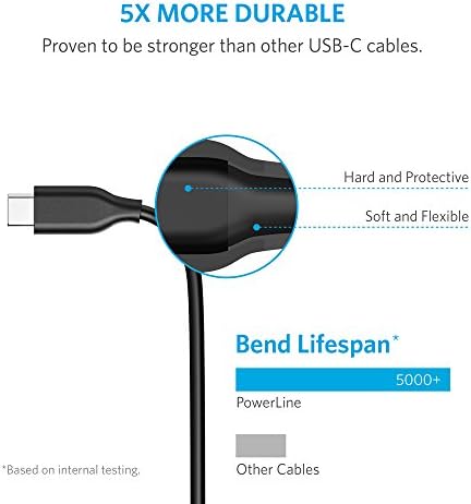 Anker Powerline 3.0 USB A to USB C Fast Charging Cable – 10 FT Durable Charger Cord with 56 k Ohm Resistor for Samsung Galaxy Note S8/S9 & Universal Compatibility – Tangle-Free & High-Speed Data Transfer for Ultimate Convenience