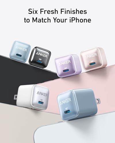 Anker 20 W USB-C Charger Block – Ultra-Compact Fast Charging Solution with Power IQ 3.0 for i Phone 16/15, Galaxy, Pixel 4/3, and i Pad – Versatile, Reliable, and Travel-Friendly Power Adapter for Rapid Device Charging (Cable Not Included)