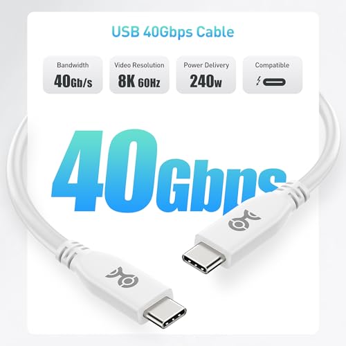 Transform Your Digital Experience with Cable Matters 40 Gbps USB 4 Cable – Exceptional 8 K Video Quality, Ultra-Fast Data Transfer, and High-Power Charging for Mac Book, XPS, and Surface Pro – 6.6 ft Robust Design for Maximum Flexibility and Uninterrupted Performance