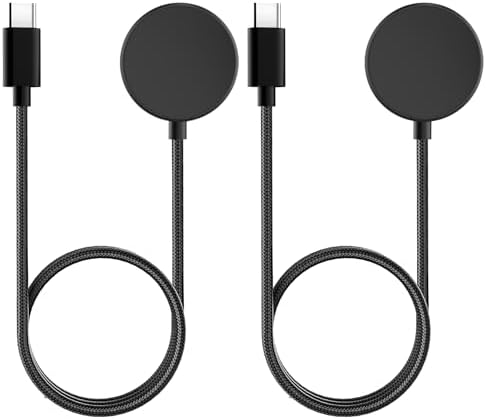 Efficient USB C Charger for Samsung Galaxy Watch Series – Premium Nylon Cables for Galaxy Watch 7/6/5/4/3/Active 2 – Rapid Charging with Advanced Safety Features for Everyday Use and Travel Convenience