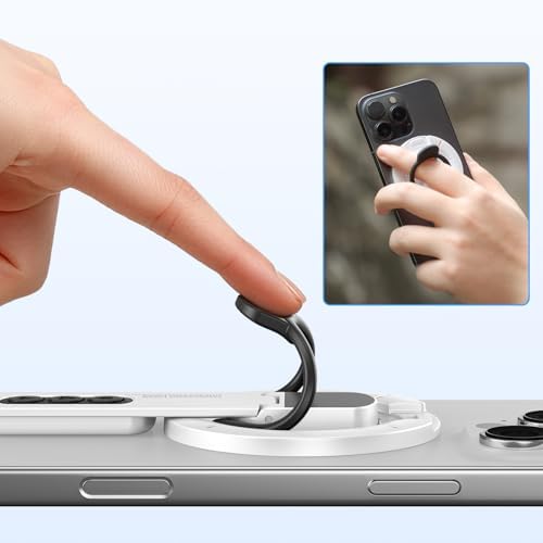 Versatile Magnetic Phone Grip and Adjustable Kickstand for i Phone 16/15/14/13/12 Series – Removable, Double-Sided Holder for Secure Handling and Hands-Free Viewing Solutions