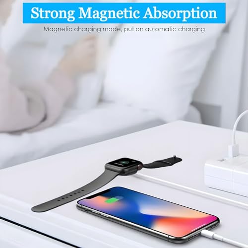 Ultimate 3-in-1 Portable Charger for Apple Watch & i Phone | Fast-Charging Cable Compatible with All Apple Devices Including i Pad, Air Pods, and Mac Book | Compact 1.3 ft Design for Maximum Portability and Enhanced Charging Speed | Reliable Accessory for On-the-Go Power Needs