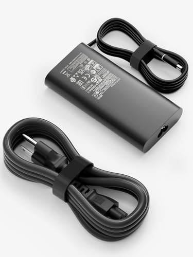 High-Power 100 W USB-C Laptop Charger for Dell Models – Fast Charging AC Adapter with Enhanced Compatibility for Latitude, Inspiron, and Precision Series – Eco-Friendly TPE Cable, Multiple Safety Protections, and Convenient Cable Management – Ideal Travel Companion for Home and Office Use