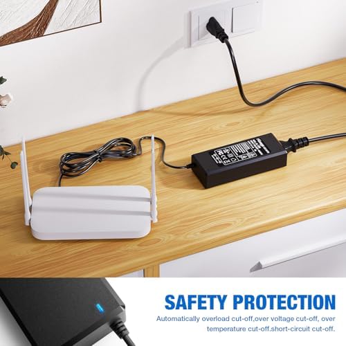 High-Efficiency 12 V 8 A AC to DC Power Adapter – 96 W Switching Supply for LED Strip Lights – 6.7 ft Power Cord – Universal Compatibility with 5.5 mm x 2.5 mm & 2.1 mm Connectors – Robust, Long-Lasting Power Solution for Home and Professional Use – Enhanced Performance & Economical Design