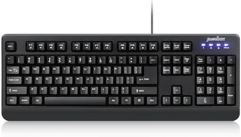 Durable & Washable Perixx PERIBOARD-517 Wired USB Keyboard – IP65 Certified, Ergonomic Design for Home & Office Use, Enhanced Compatibility with Windows & mac OS, Ideal for Quick Cleaning and Hygiene