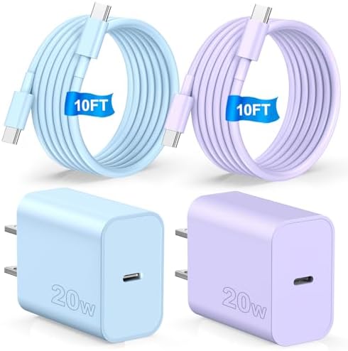 Ultimate Fast Charging Kit for i Phone 16 & Samsung Galaxy – 10 FT USB-C Charger Cable with High-Speed Type C Block – Universal Compatibility for i Phone 16/15/Plus/Pro/Pro Max & Samsung S24/S23/S22/S21 – Reliable, Durable, and Efficient Charging Solution for All Your Devices