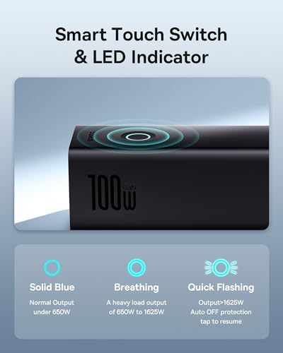 Baseus 1200 J Surge Protector Power Strip – PD 40 W USB-C Fast Charging Station with 3 AC Outlets & 3 USB Ports for Ultimate Device Compatibility in Home, Office, or Dorm Room – Safe, Efficient, and Compact Charging Solution