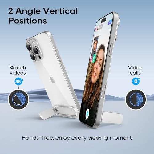 Dual-Angle Adjustable Phone Kickstand – 2 Pack Folding Stand for i Phone & Samsung – Portable, Versatile Hands-Free Holder for Optimal Viewing – Durable Black Design for All Smartphones – Perfect for Video Calls, Streaming & Reading