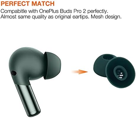 Elevate Your Audio Experience: TENNMAK Premium Silicone Eartips for One Plus Buds Pro 2 – Custom Fit in Arbor Green (S/M/L) for Unmatched Comfort and Sound Isolation – Washable Earbud Earpads for Long-Lasting Performance and Hygiene
