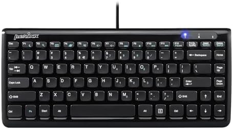 Maximize Your Workspace Efficiency with the Perixx PERIBOARD-407 B US Wired USB Mini Keyboard – Compact Design with 11 Hotkeys for Instant Access – Sleek Glossy Black Finish for Modern Aesthetic – Perfect for Home, Office, and Travel Use – US English Layout for Seamless Typing Experience – Durable Performance Without Batteries