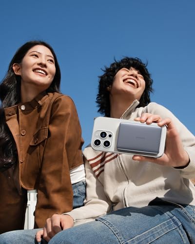 Baseus Picogo 5000 m Ah Ultra-Slim Magnetic Power Bank – Card-Sized Wireless Fast Charger for i Phone 16/15/14/13/12, Lightweight Alloy Battery Pack with USB-C Braided Cable for Effortless On-the-Go Charging