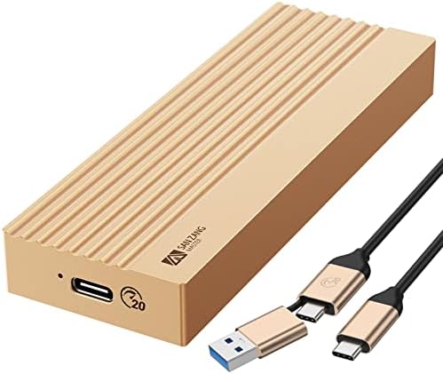 Premium Aluminum SAN ZANG MASTER M.2 NVMe SSD Enclosure Adapter – 20 Gbps USB C 3.2 Gen2 x2 for PCIe SSDs (2230/2242/2260/2280) – Ultimate External Storage Solution with UASP & TRIM Support for Enhanced Speed & Durability