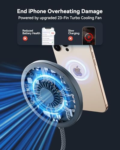Elevate Your Charging Experience with the INIU 15 W Fast Magnetic Wireless Charger Stand – Sleek, Travel-Friendly Design for i Phone 12-16 and Air Pods, Featuring Adaptive Sleep-Friendly Light and Advanced Safety Features for Optimal Performance