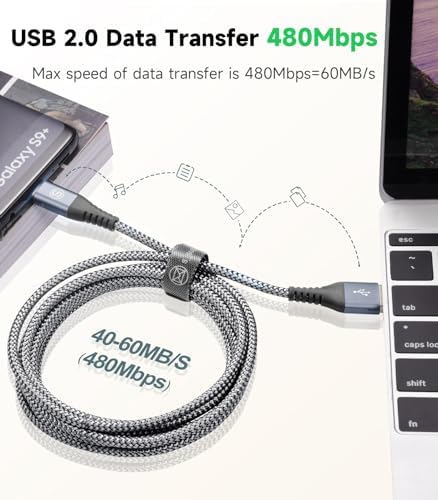 MAXGROUP USB Type C Charger Cable Trio | Durable Nylon Braided Charging Cords (10 ft, 6.6 ft, 3.3 ft) for i Phone 15, 16 Pro Max, Samsung Galaxy S Series & More | Fast Charging & Universal Compatibility for Home, Office & Travel | Enhanced Durability & Flexibility