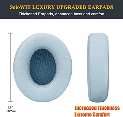 Transform Your Beats Studio Listening with Solo WIT Premium Replacement Ear Pads – Luxurious Soft Protein Leather Cushions Featuring Noise Isolation Memory Foam for Ultimate Comfort and Superior Sound Quality, Vibrant Orange Design for Enhanced Style with Studio 2 & 3 Headphones