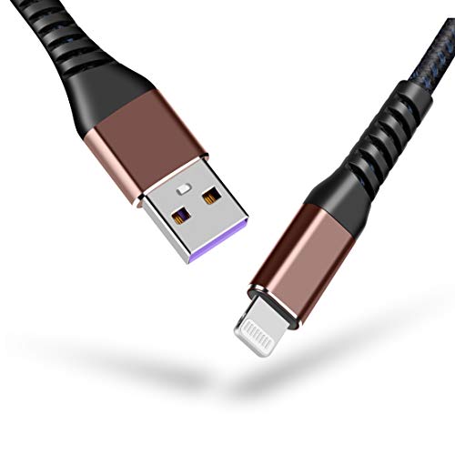 MFi Certified 16 ft Lightning Cable – 2 Pack Extra Long i Phone Charger for Ultimate Charging Flexibility, Fast Data Transfer, Durable Braided Design, Compatible with i Phone 12/11/11 Pro/11 Max/X/XS/XR/XS Max/8/7/6/5 S/SE and i Pad Mini/Air – Enhanced Performance in Blue