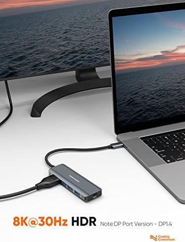 Unlock Ultimate Connectivity with the 7-in-1 USB C Hub 4 K 60 Hz | Cable Creation Multiport Adapter for Seamless 1 Gbps Ethernet, Stunning HDMI Display, Dual USB 3.0 Ports, 100 W PD Charging & SD/TF Card Support – Perfect for Mac Book Pro, i Pad Pro & Steam Deck Users!