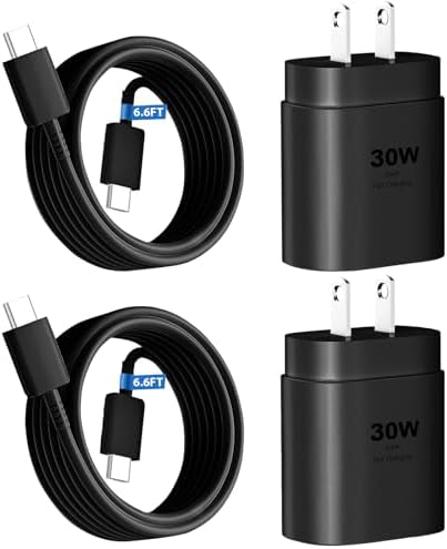 30 W Ultra-Fast USB C Wall Charger with 10 FT Cable in Stylish Purple Gradient | Rapid Charging Solution for Phone 15 Series & S24 Ultra Plus | Compact & Versatile Power Adapter for Modern Devices