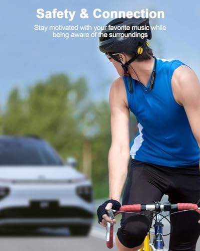 NANAMI Open Ear Bluetooth Headphones – Ergonomic Wireless Earbuds with 15-Hour Battery Life, IPX5 Waterproof Neckband for Active Lifestyles, Crisp Stereo Sound & Advanced Bluetooth 5.3 Connectivity for Effortless Listening Experience