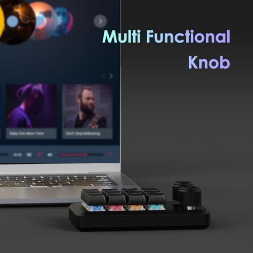 Revolutionize Your Gameplay with the Compact RGB Macro Pad – 12-Key Programmable Mechanical Keyboard for One-Handed Precision, Wireless Convenience, and Versatile Compatibility – Elevate Efficiency in Gaming, Coding, and Creative Tasks with Custom Shortcuts and Ergonomic Design!